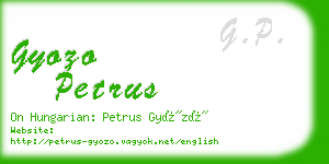 gyozo petrus business card
